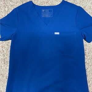 Figs scrubs electric blue catarina top Small